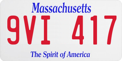 MA license plate 9VI417
