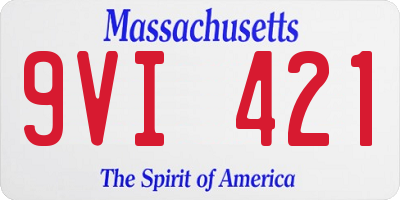 MA license plate 9VI421