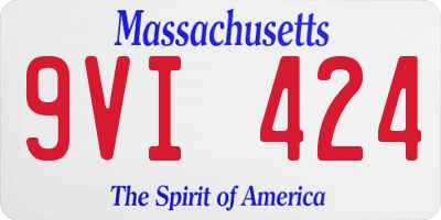 MA license plate 9VI424