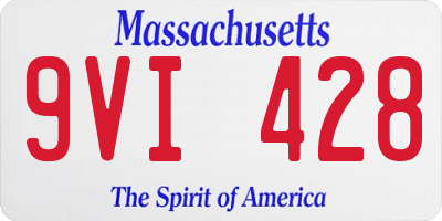 MA license plate 9VI428
