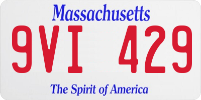 MA license plate 9VI429