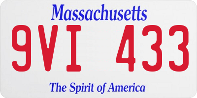 MA license plate 9VI433