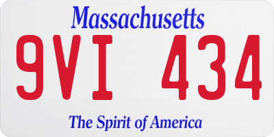 MA license plate 9VI434