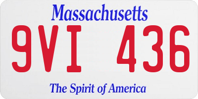 MA license plate 9VI436