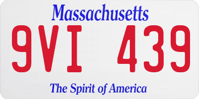 MA license plate 9VI439