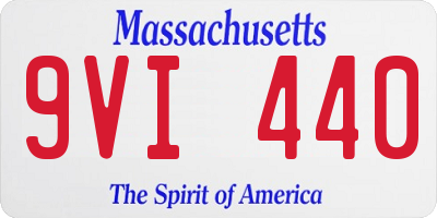 MA license plate 9VI440