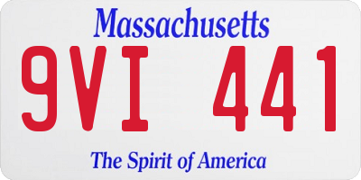 MA license plate 9VI441