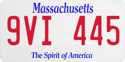 MA license plate 9VI445