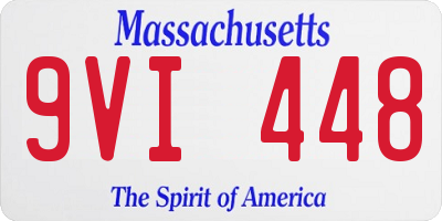 MA license plate 9VI448