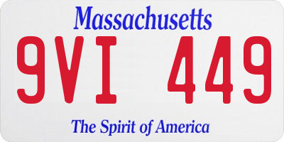 MA license plate 9VI449