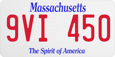MA license plate 9VI450