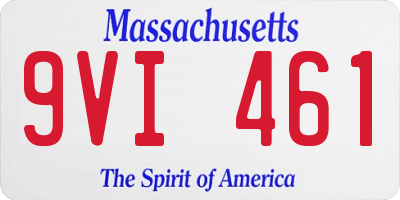 MA license plate 9VI461