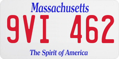 MA license plate 9VI462