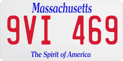 MA license plate 9VI469