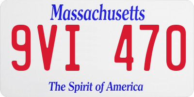 MA license plate 9VI470