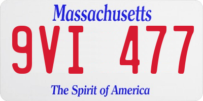 MA license plate 9VI477