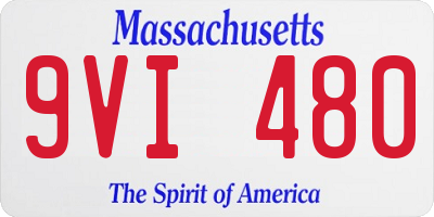MA license plate 9VI480