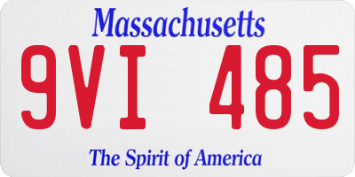 MA license plate 9VI485