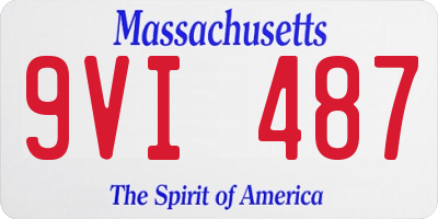 MA license plate 9VI487