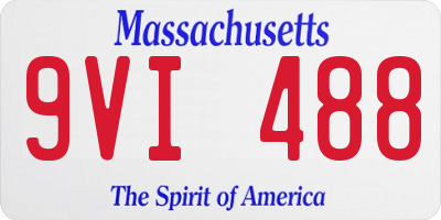 MA license plate 9VI488