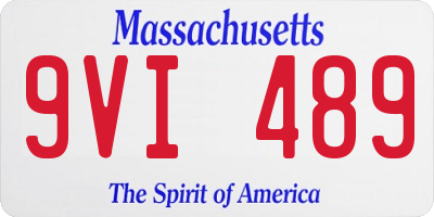 MA license plate 9VI489