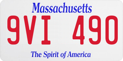 MA license plate 9VI490