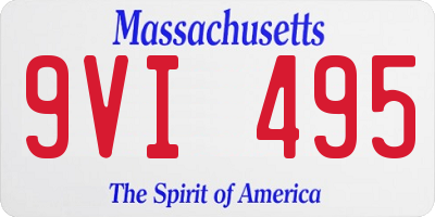 MA license plate 9VI495