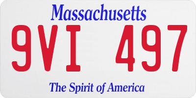 MA license plate 9VI497