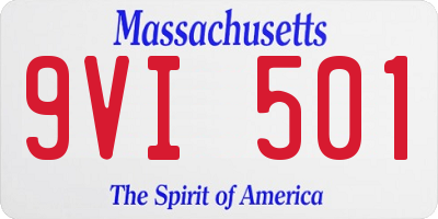 MA license plate 9VI501