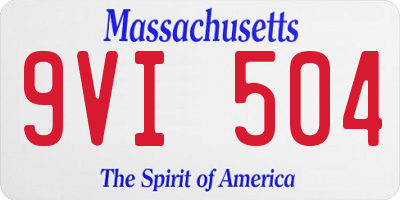 MA license plate 9VI504