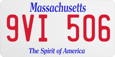 MA license plate 9VI506