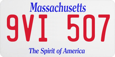 MA license plate 9VI507
