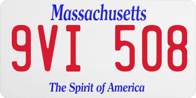 MA license plate 9VI508