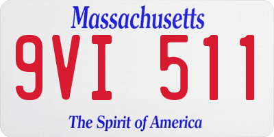 MA license plate 9VI511