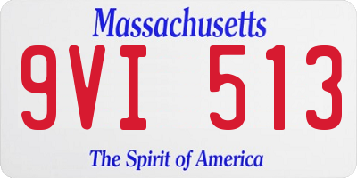 MA license plate 9VI513