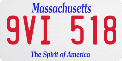 MA license plate 9VI518
