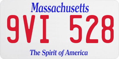 MA license plate 9VI528