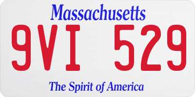 MA license plate 9VI529