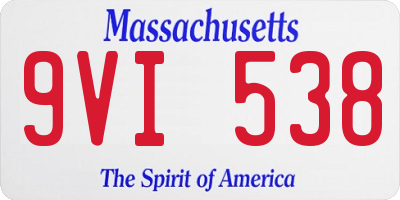 MA license plate 9VI538