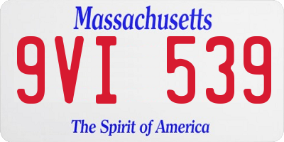 MA license plate 9VI539