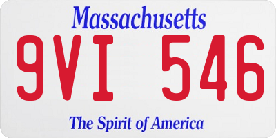 MA license plate 9VI546