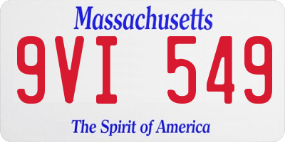 MA license plate 9VI549