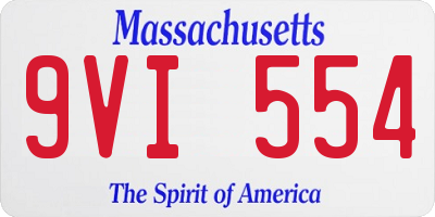 MA license plate 9VI554