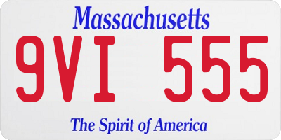 MA license plate 9VI555