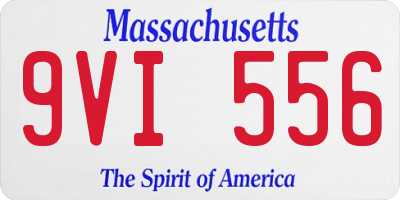 MA license plate 9VI556