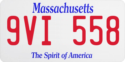 MA license plate 9VI558