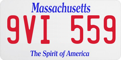 MA license plate 9VI559