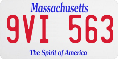MA license plate 9VI563