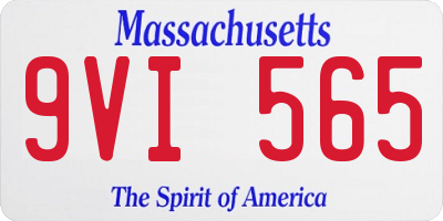 MA license plate 9VI565