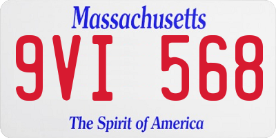MA license plate 9VI568